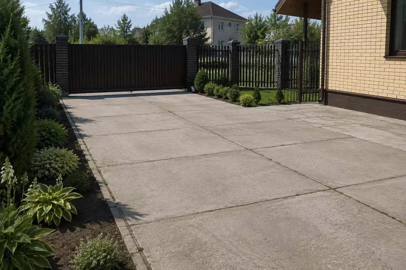 Парковка из дорожных плит